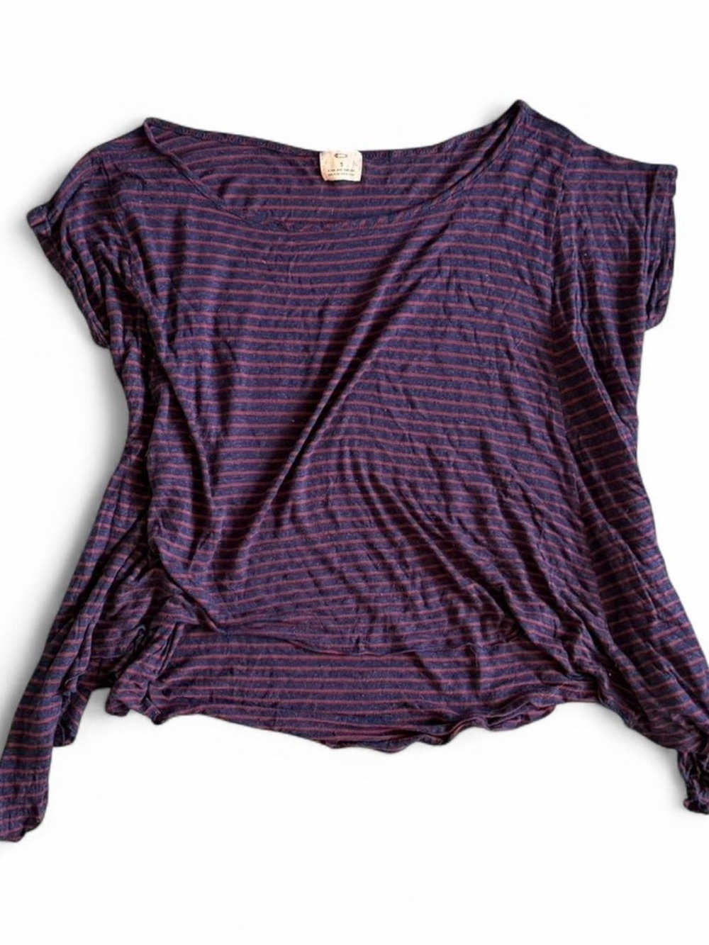 Anthropologie Pins & Needles Heathered Cap Sleeve Striped Shirt